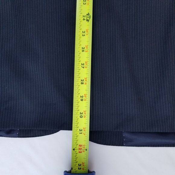 HART SCHAFFNER MARX- 40R 36X29 Mens 2 Piece Suit Dark Navy Blue With Stripes - Picture 12 of 16